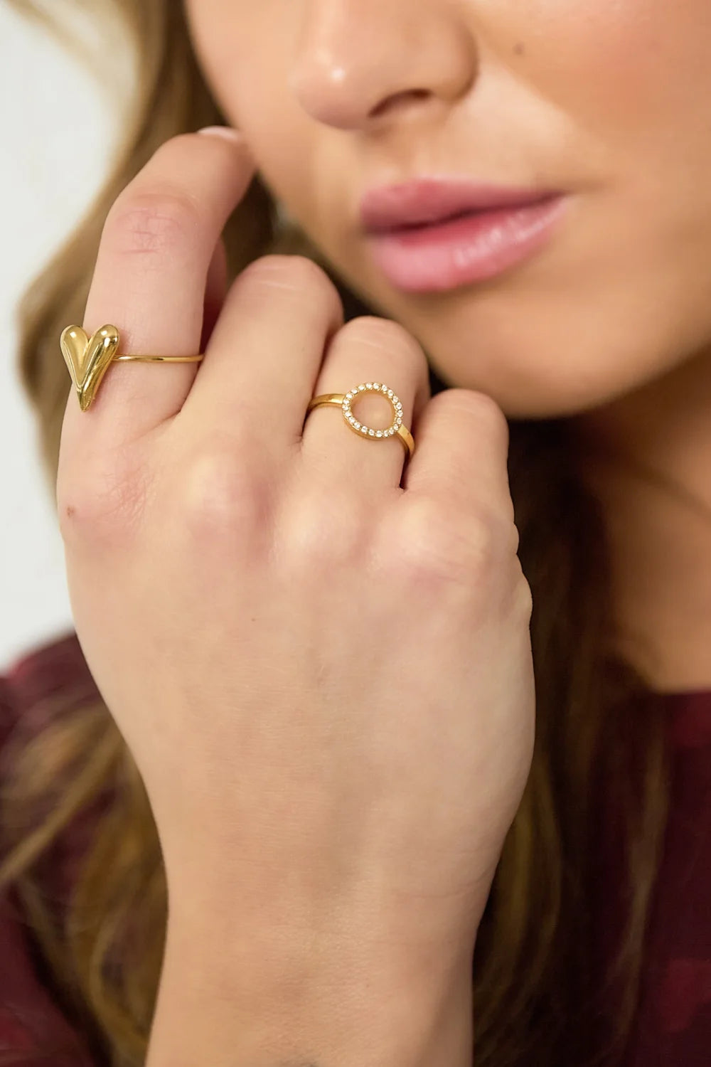 Circle Strass Ring - Roestvrij Staal