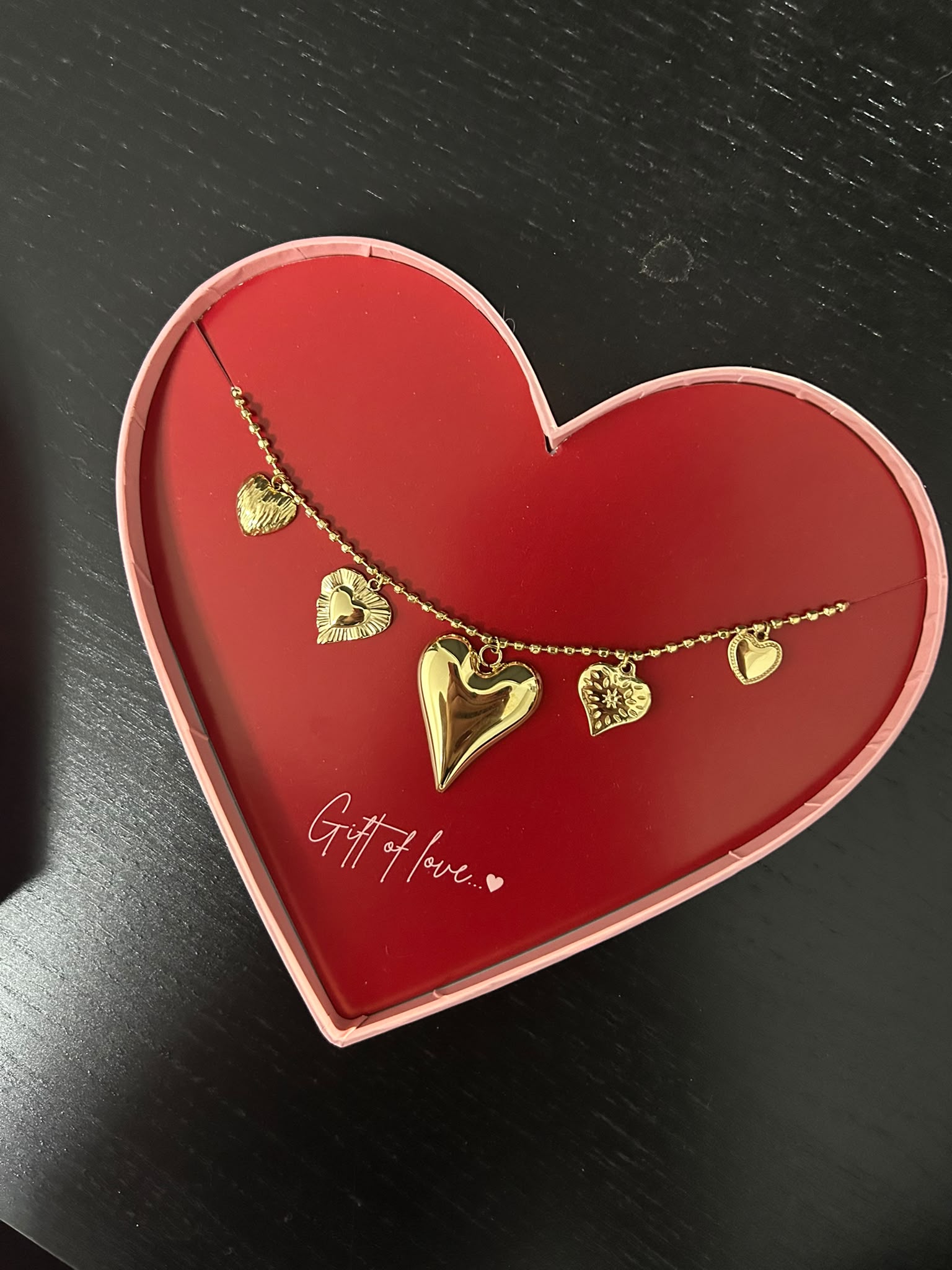 Falling Hearts Ketting - Roestvrij Staal