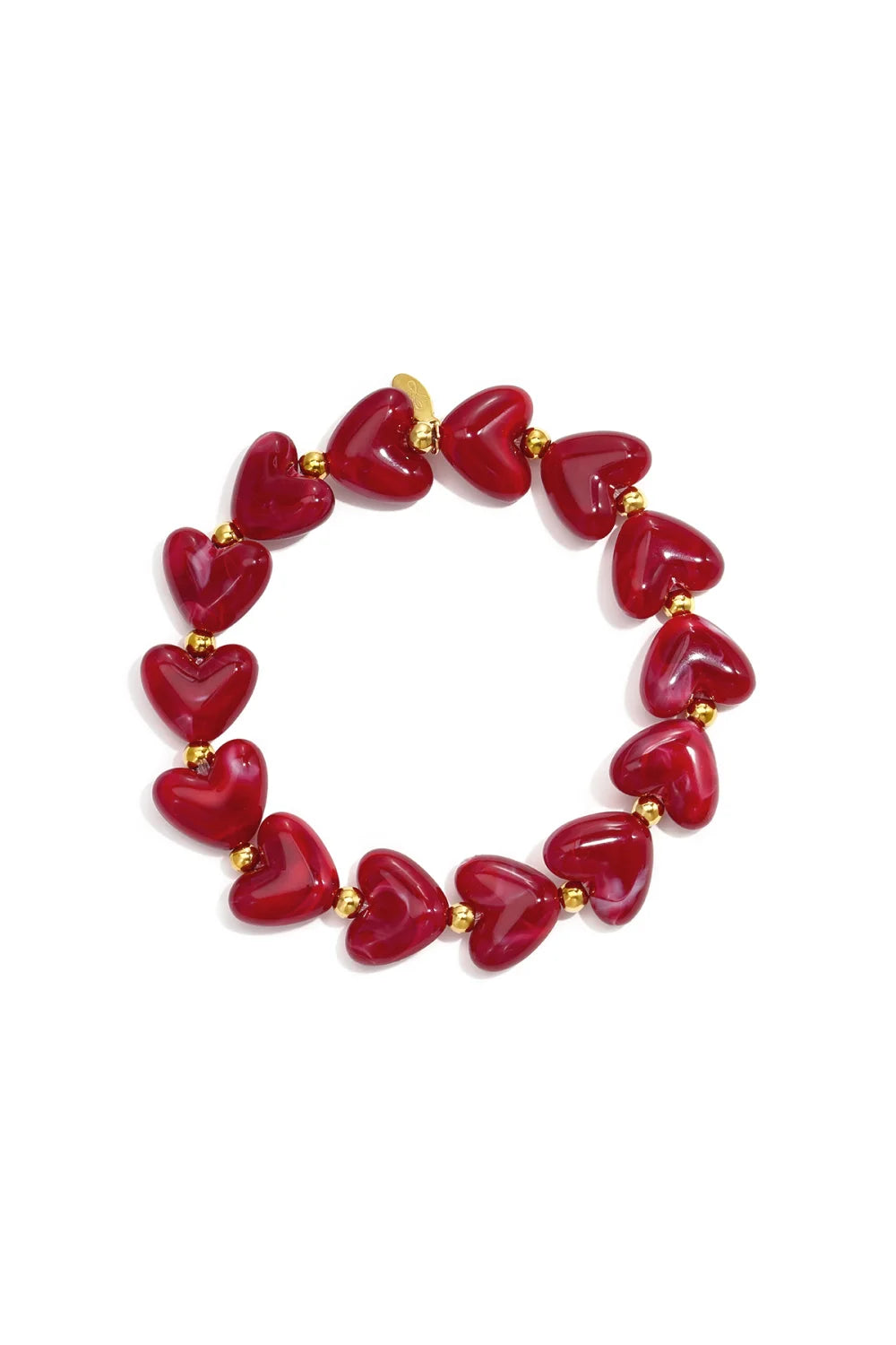 Bordeaux Heart Bracelet