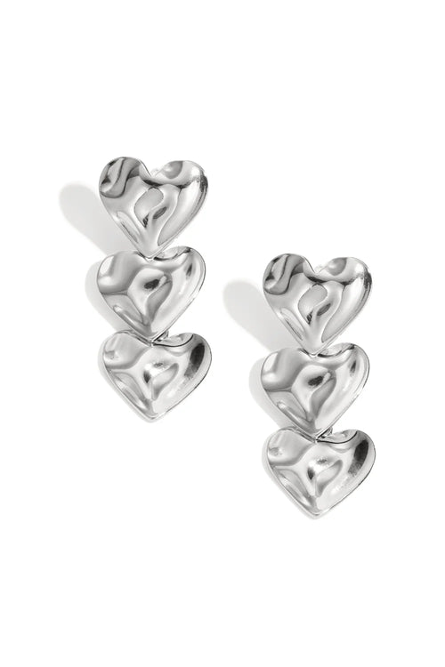 Dangle hart oorbellen