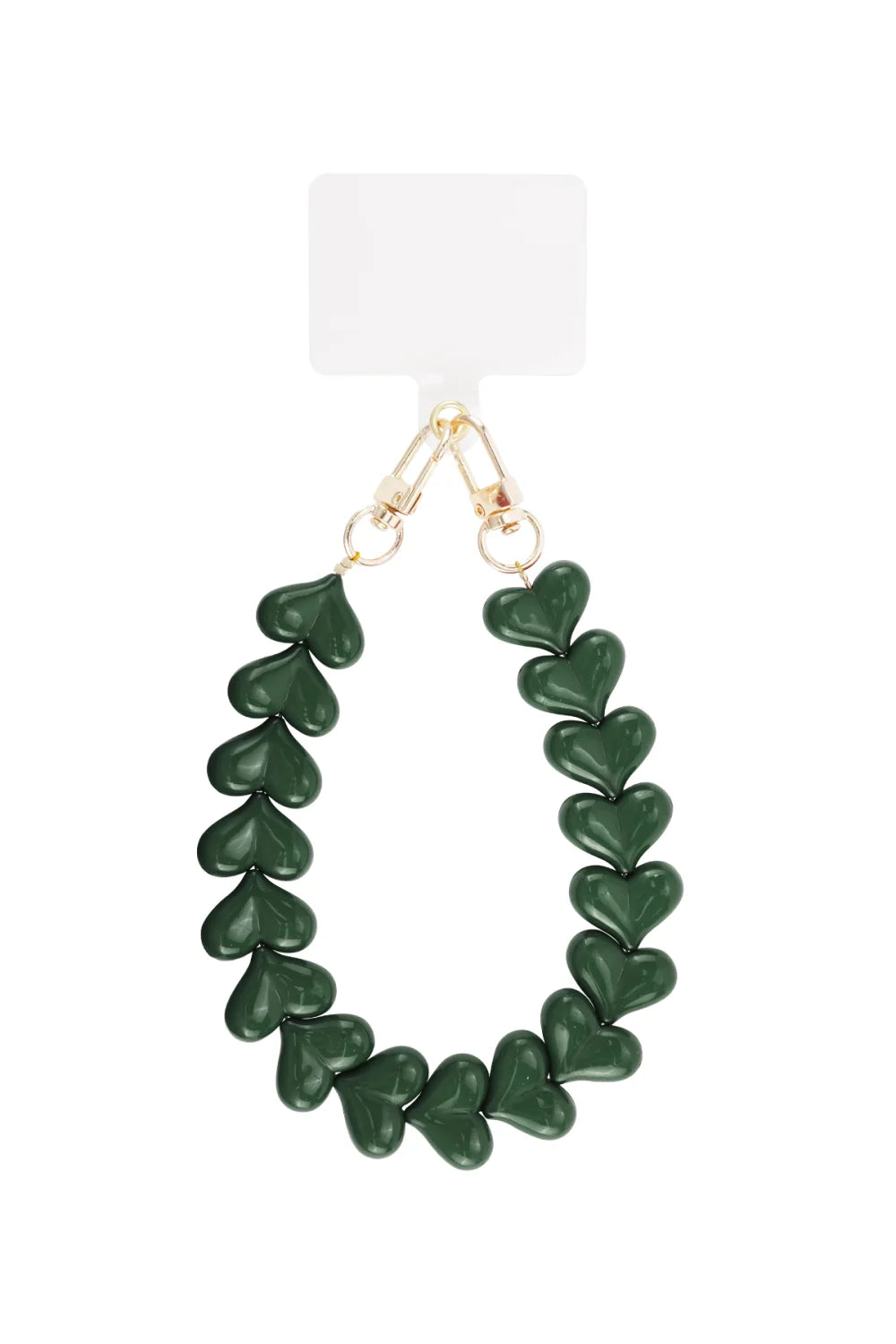 Green Heart Phone Strap