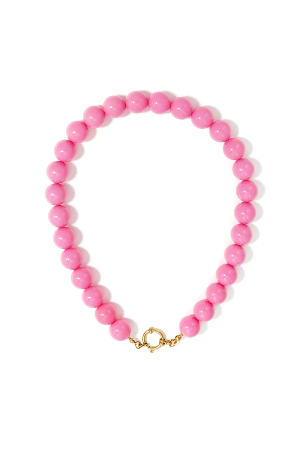 Pink Beaded Necklace – 15 mm