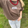 Felrode kralenketting 15 mm met goudkleurige sluiting