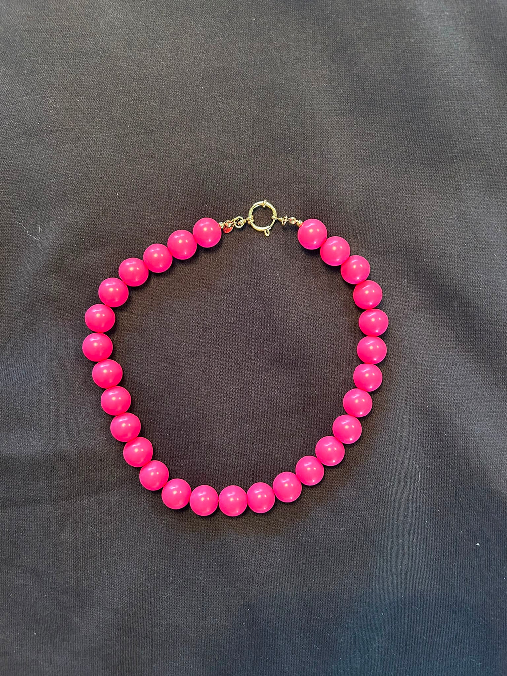 Pink Beaded Necklace – 15 mm