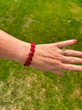 Bordeaux Heart Bracelet