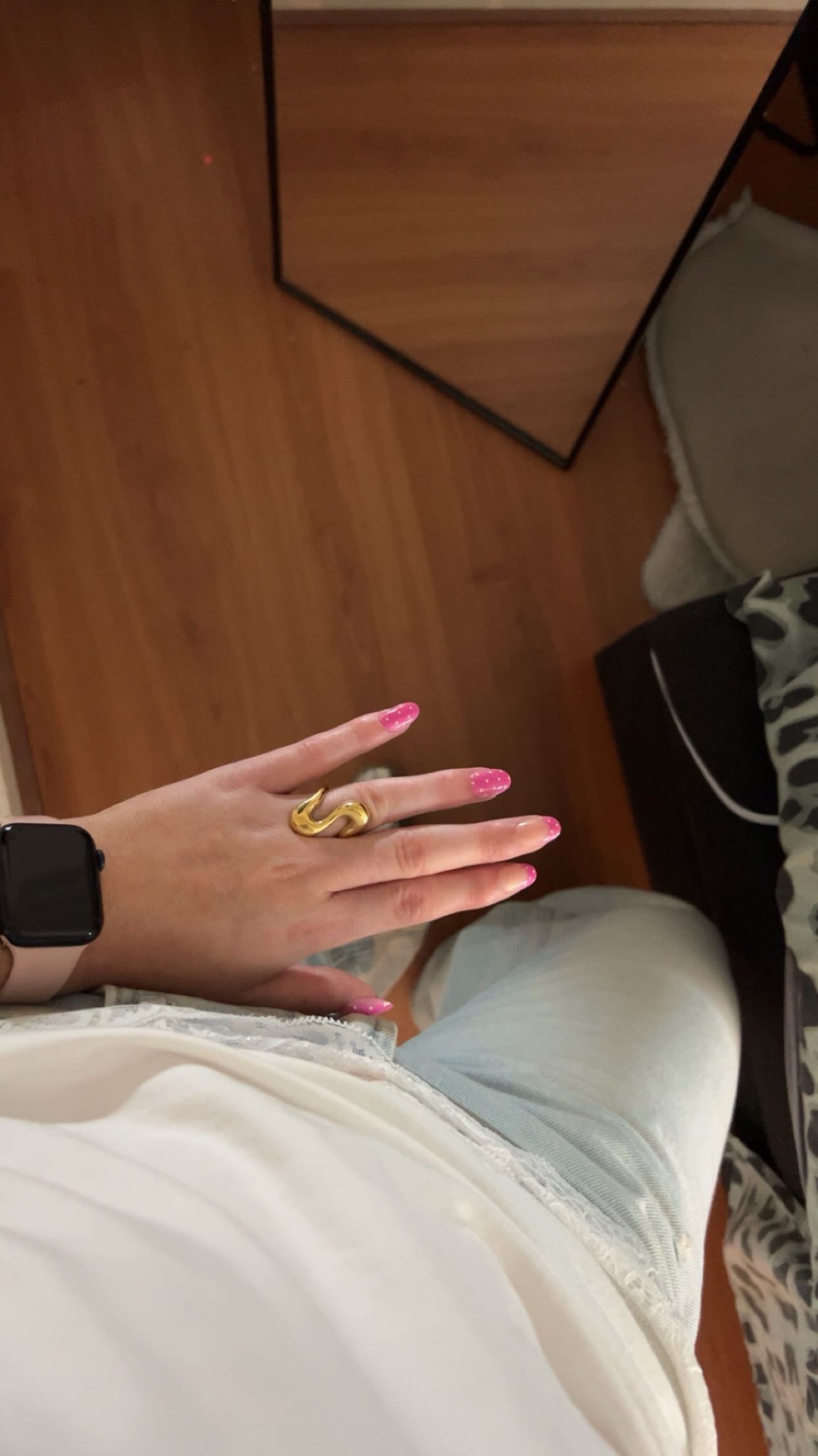 Wavy statement ring verstelbaar