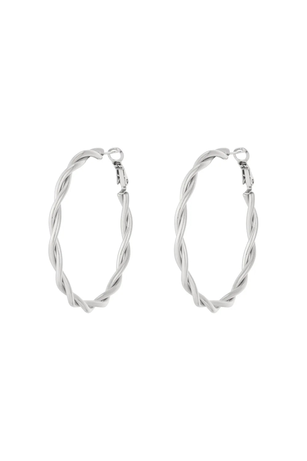 Twisted hoop oorbellen