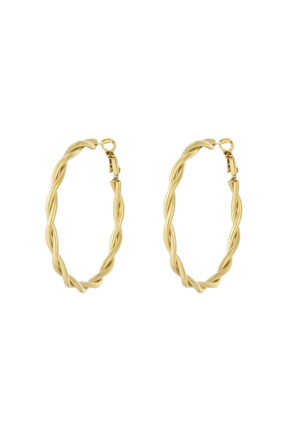 Twisted hoop oorbellen